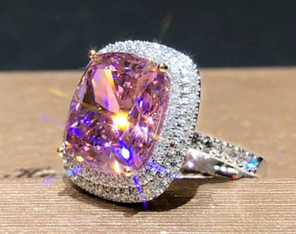 Pink diamond bling ring